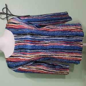 🐞Colorful sequined 3/4 sleeve blouse